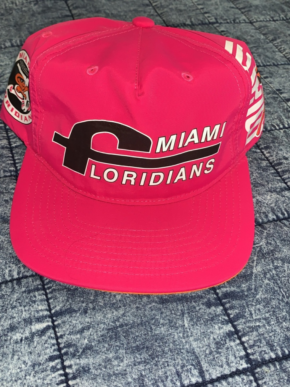 Miami Floridians Bright Pink Snapback Cap and 3 more bundle all new